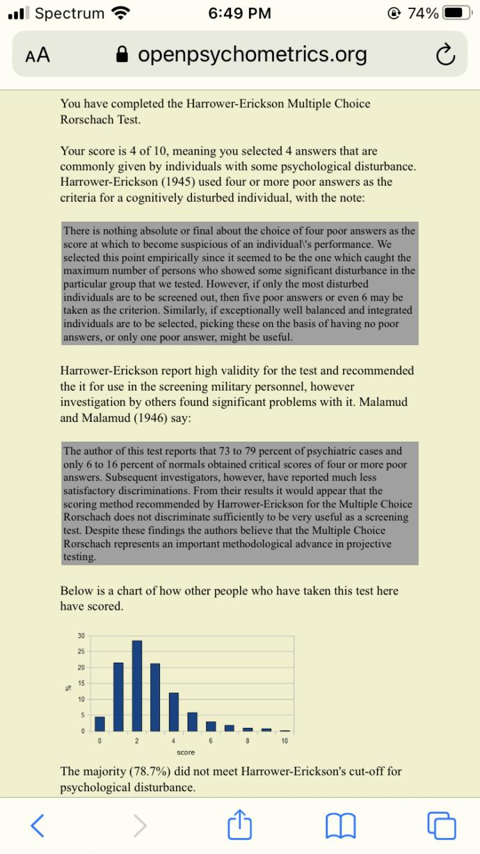 Are you willing to take a Rorschach Test?