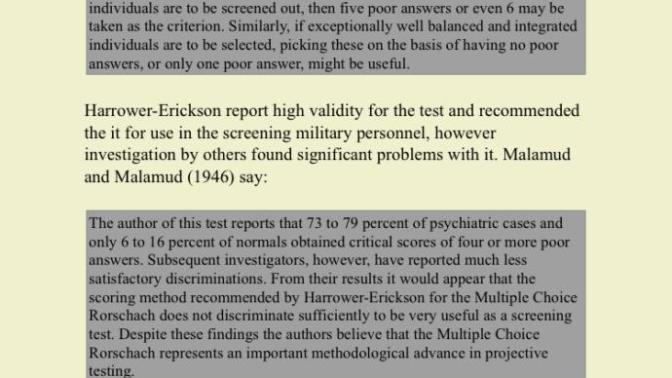 Are you willing to take a Rorschach Test?