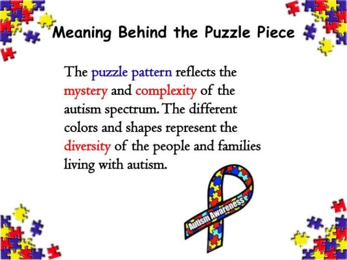 Why do we use a puzzle piece when talking about autism?