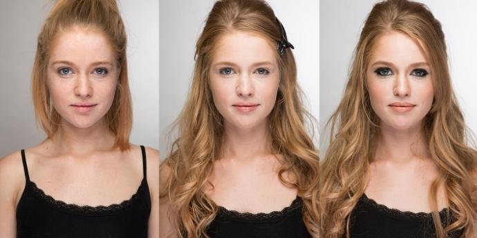 The middle one has a little makeup, that's fine