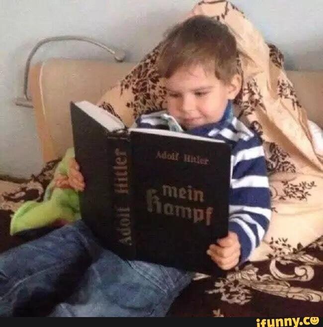 How would you feel if as a parent you found a copy of “Mein Kampf” sitting on your kids bedside table with a bookmark inside it?