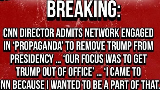 Why can't brainwashed CNN cultists admit propaganda was used to defame and boot trump out of office when the CNN director himself admitted it?