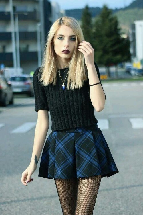 Do you find plaid skirts with high socks and converse attractive?