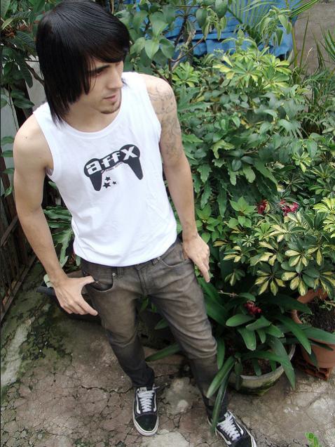 man with a loose shirt