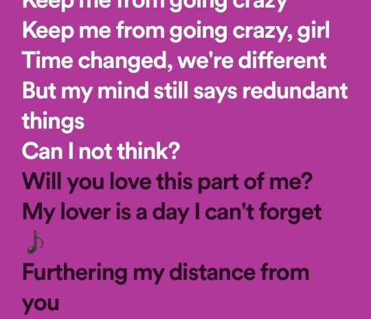 What song lyric describes your mood right now?