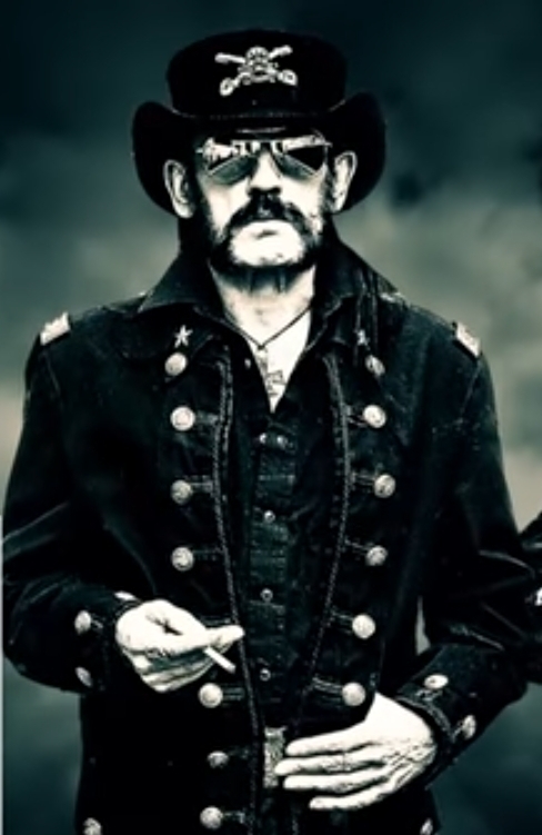 us calvary hat from the civil war era ontop lemmy kilmeisters head