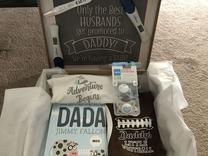 How should I surprise my fiancé by telling him I'm pregnant?