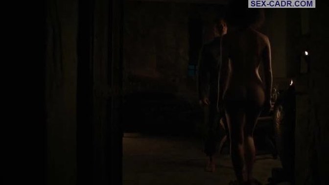 The girl walks out of the room naked while friends are sleeping?