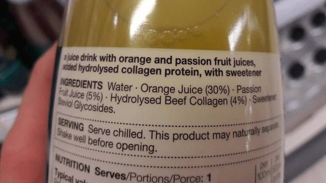 If you'd already drunk this, what would your reaction be upon reading the ingredients?