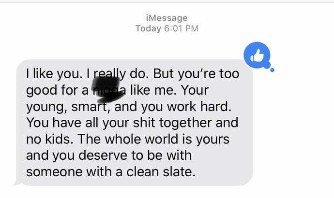 Guy I’ve been going out with sent me this?