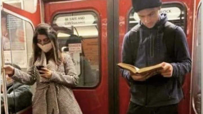 What do you notice in this photo What is the difference between these two people?