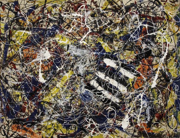 "Number 17A", Jackson Pollock, 1948. Worth over $200,000,000 USD.