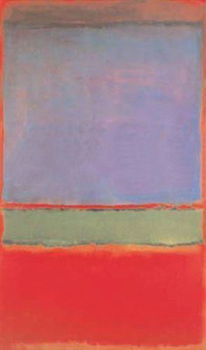 "No. 6 (Violet, Green and Red)", Mark Rothko, 1951. Worth over $200,000,000 USD.