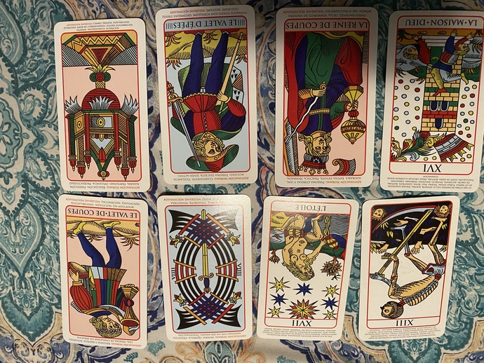 Hello somebody who knows how to read tarot cards please help me. what does this mean? I asked a question about what would happen in my relationship?