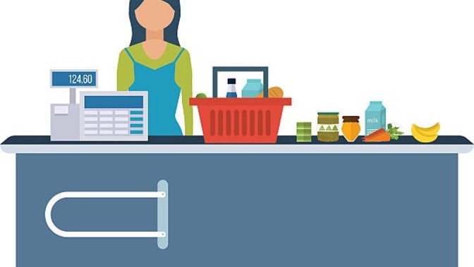 How do I politely tell a cashier I'm not interested?