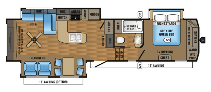 Fifth Wheel Trailer Floor Plan