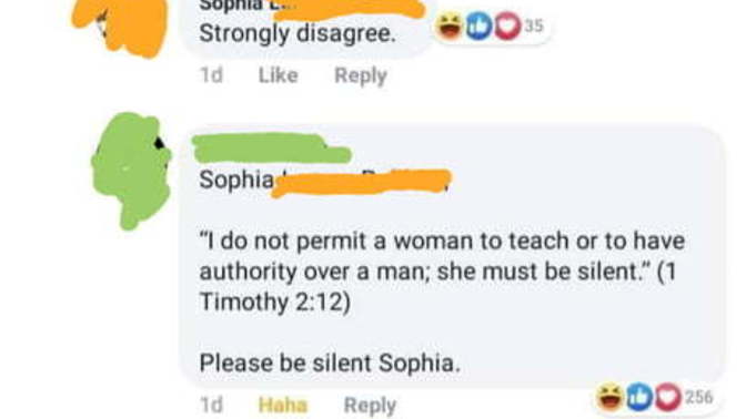 Do you people find it strange when a woman calls herself a Christian even after bible considers woman a second class citizen?