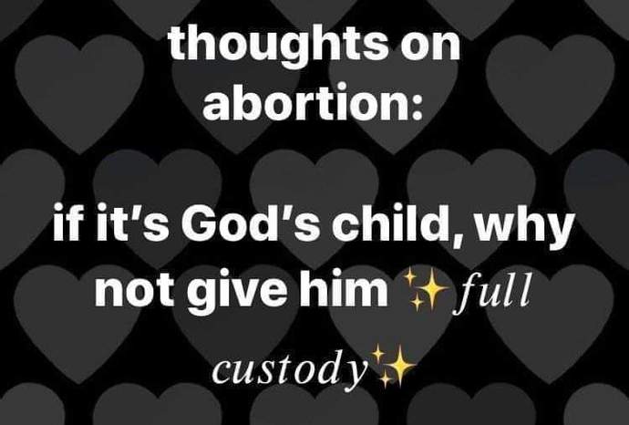 Do you support abortion?