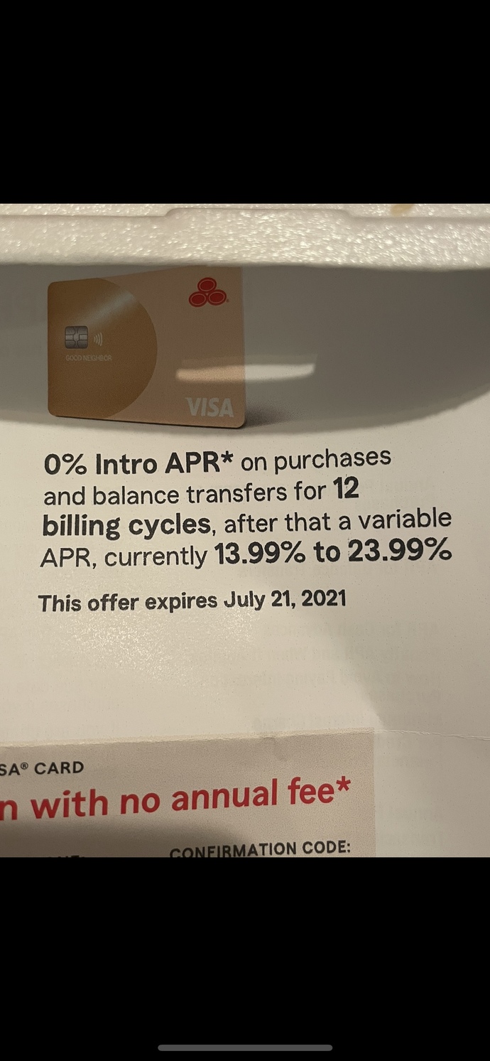 Does this credit deal sound good?
