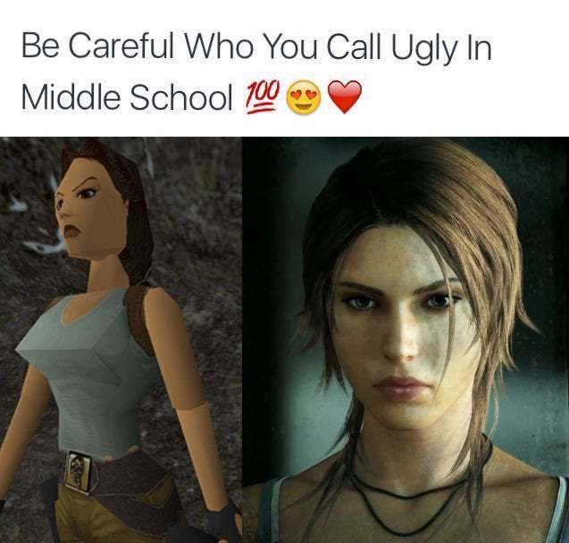 Be careful who you call ugly in middle school - have you ever been surprised by how someone you knew changed in appearance?