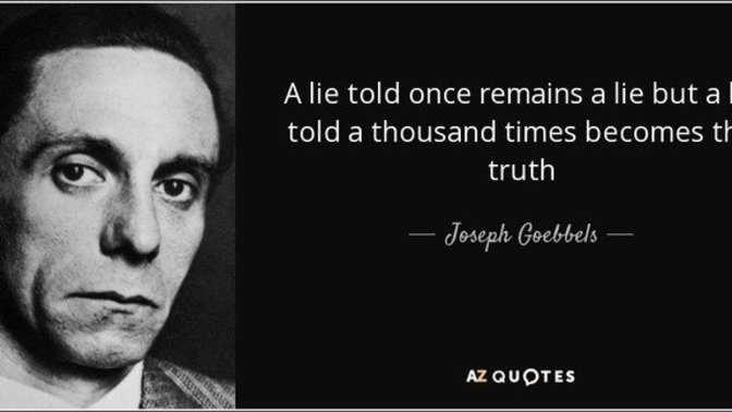 If a lie.. told many times, eventually becomes the truth, what happens if the lie is exposed, but it is too late to to fix the truth?