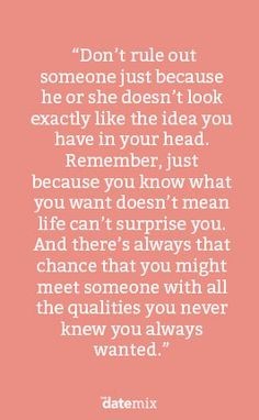 Do you have a conscious goal for your dating life?
