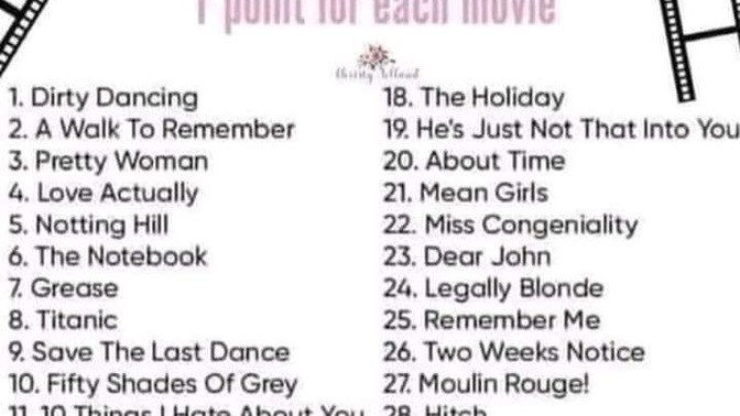 What’s your favorite chick flick?