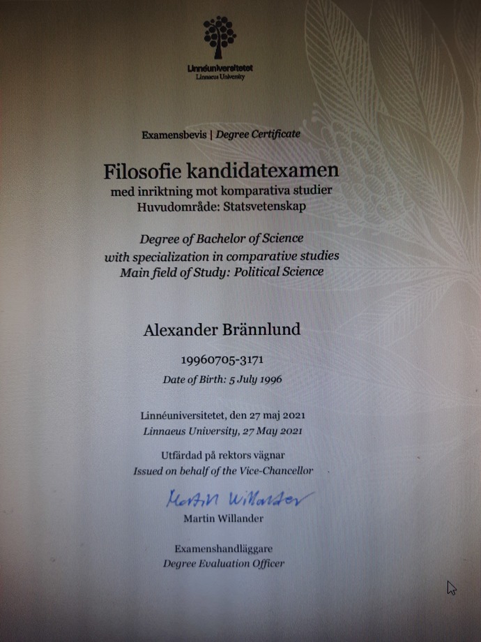 Boringly enough they are issued digitally now. But Ill print it and frame it.