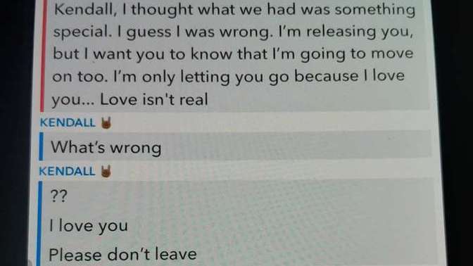 Kendall says she loves me, but does she really?