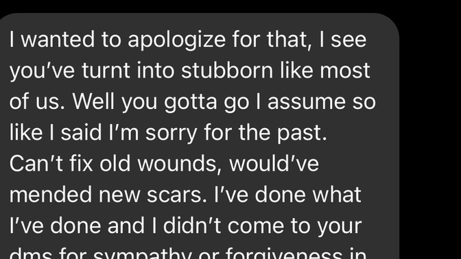 Why do you think my ex finally apologized after 3 years and why did he act as if I owed him a different response?