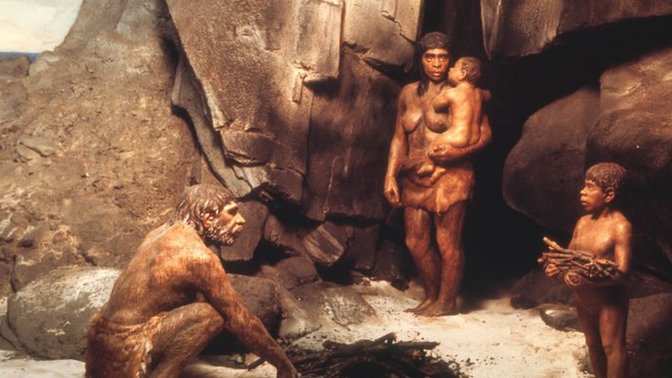 Neanderthals remains found 100k years ago does this prove it actually doesn't take millions of years for evolution to take place & disproves religion?