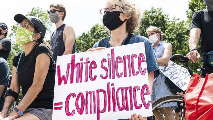 Do you agree with the phrase white silence is compliance when it comes to systemic racism in the US?
