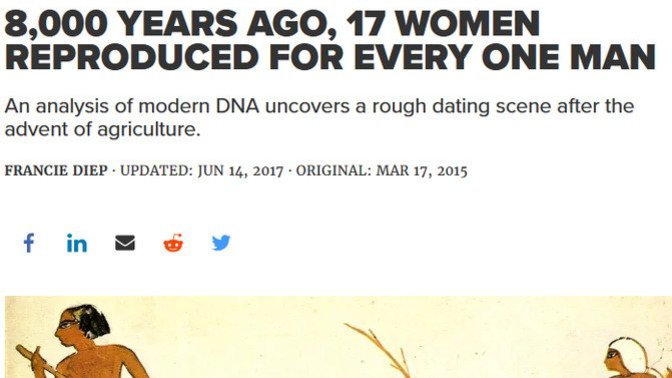 Is it true? If yes, don't you guys think it's best for evolution that only strong and intelligent men should be allowed to reproduce?