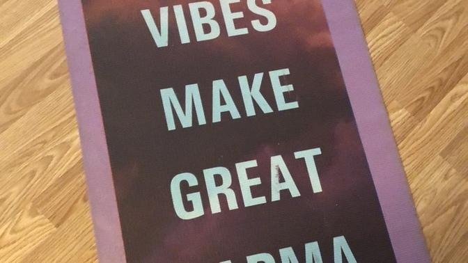 Is this a bad yoga mat for a yoga class? Should I get one without writing on it?