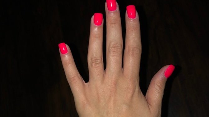 Are these nails red or hot pink?