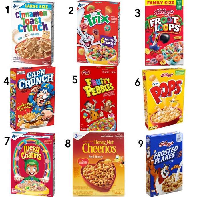 Which three would you choose: cereal edition?