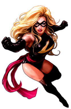 Carol Danvers went from this in the late 90s...