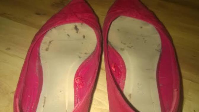 Girls, how often do you find small black peices of dirt in your shoes?