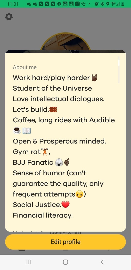 I need an honest opinion of my bumble account?