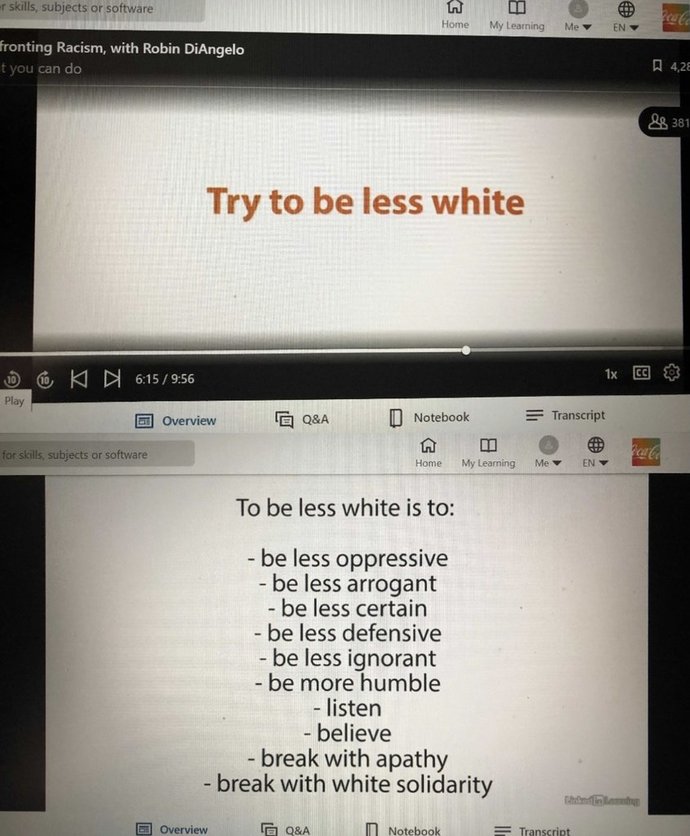 Has Coca Cola declared white people the enemy?
