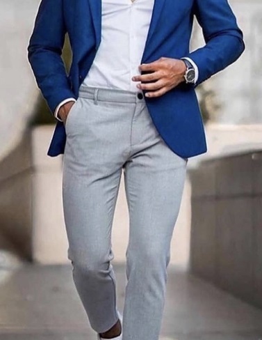What color pants will suit this blue blazer/suit?