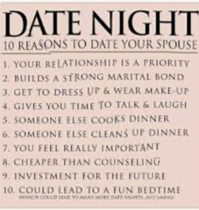 If youre in a relationship, do you still try to have frequent (once a week/month) Date Nights?