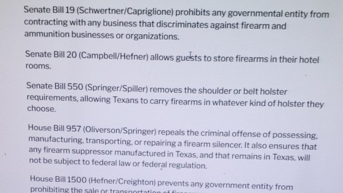 Greg Abbott signs pro gun bills, thoughts?