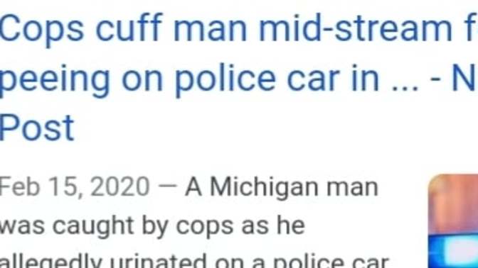 What was this guy thinking when he peed on a cop car?