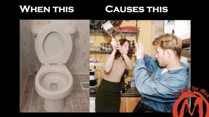 When guys leave the toilet seat up, does it really bother you?