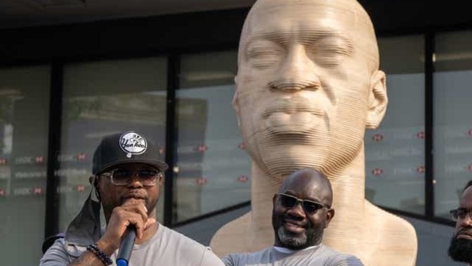 Would you care if someone toppled these George Floyd statues?