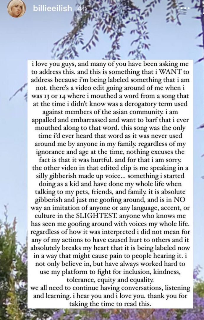 Billie Eilish apologizes for using racial slur: Is this woke done right?