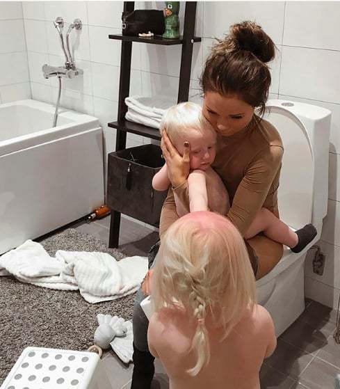 Do you take your kids to the bathroom with you?