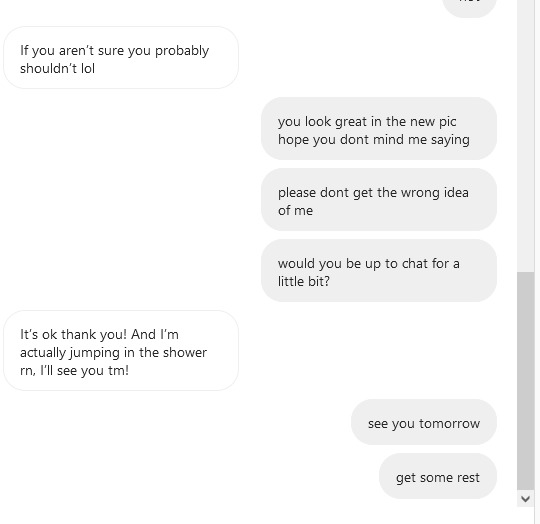 Was this girl saying something in a way or im just over thinking?