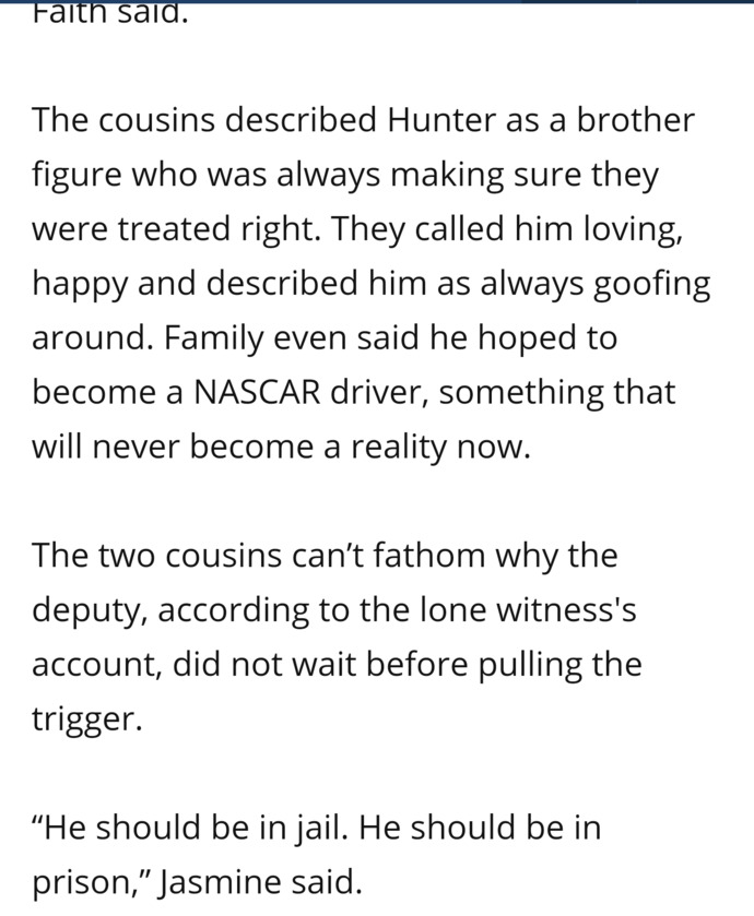 A cop murdered a 17yo white boy a few days ago in Arkansas. Are you going to protest and demand justice?